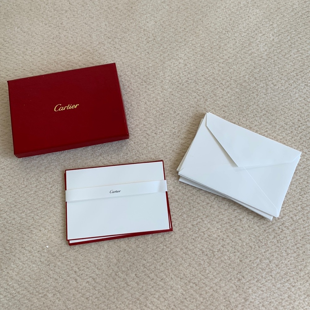 Cartier red boarder stationary